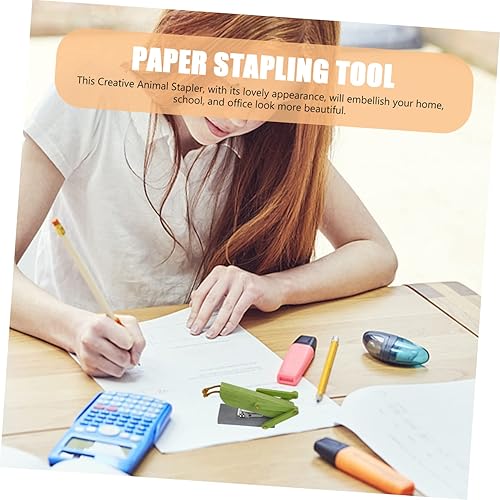 Miniatura 2 de Grapadora de dibujos animados de oficina, herramientas de modelo, decoración de escritorio de trabajo, con forma de langosta, grapadora de