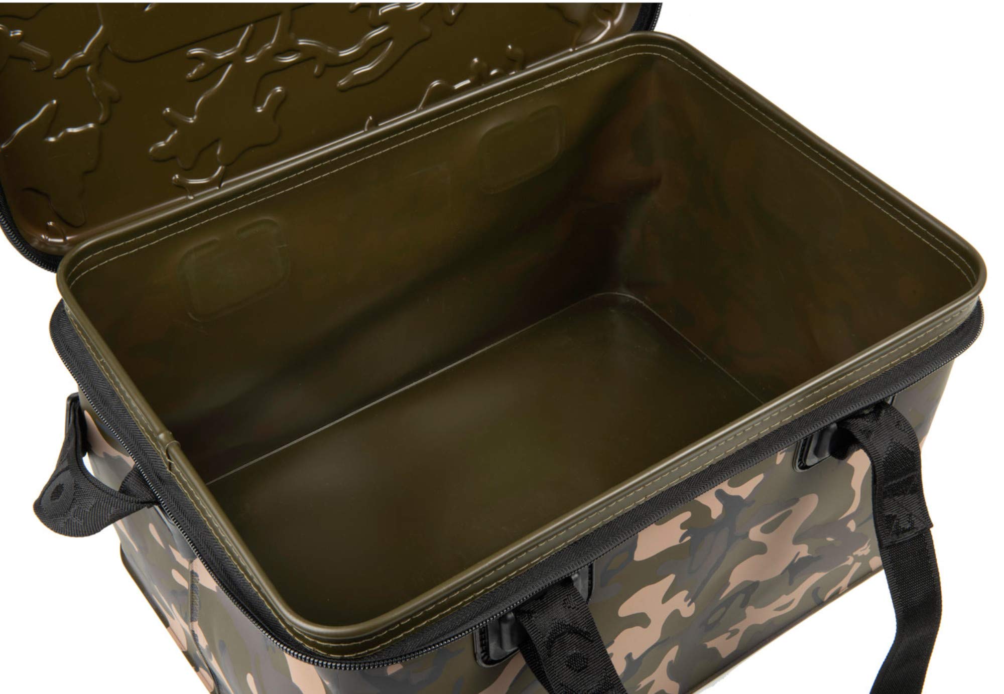 Fox Aquos Camolite 50L 51x37,5x27,5cm - Angeltasche für Angelzubehör, Tackletasche zum Karpfenfischen, Zubehörtasche für Angelkleidung & Tackle