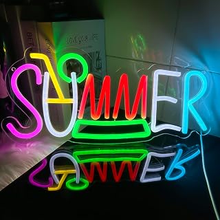 Summer Neon Signs for Wall Decor Tropical Surf Wave LED Lights Up Sign Room Decor USB Powered Miami Neon Lights for Bar Beer Club, Game Room, Living Room, Birthday Gifts