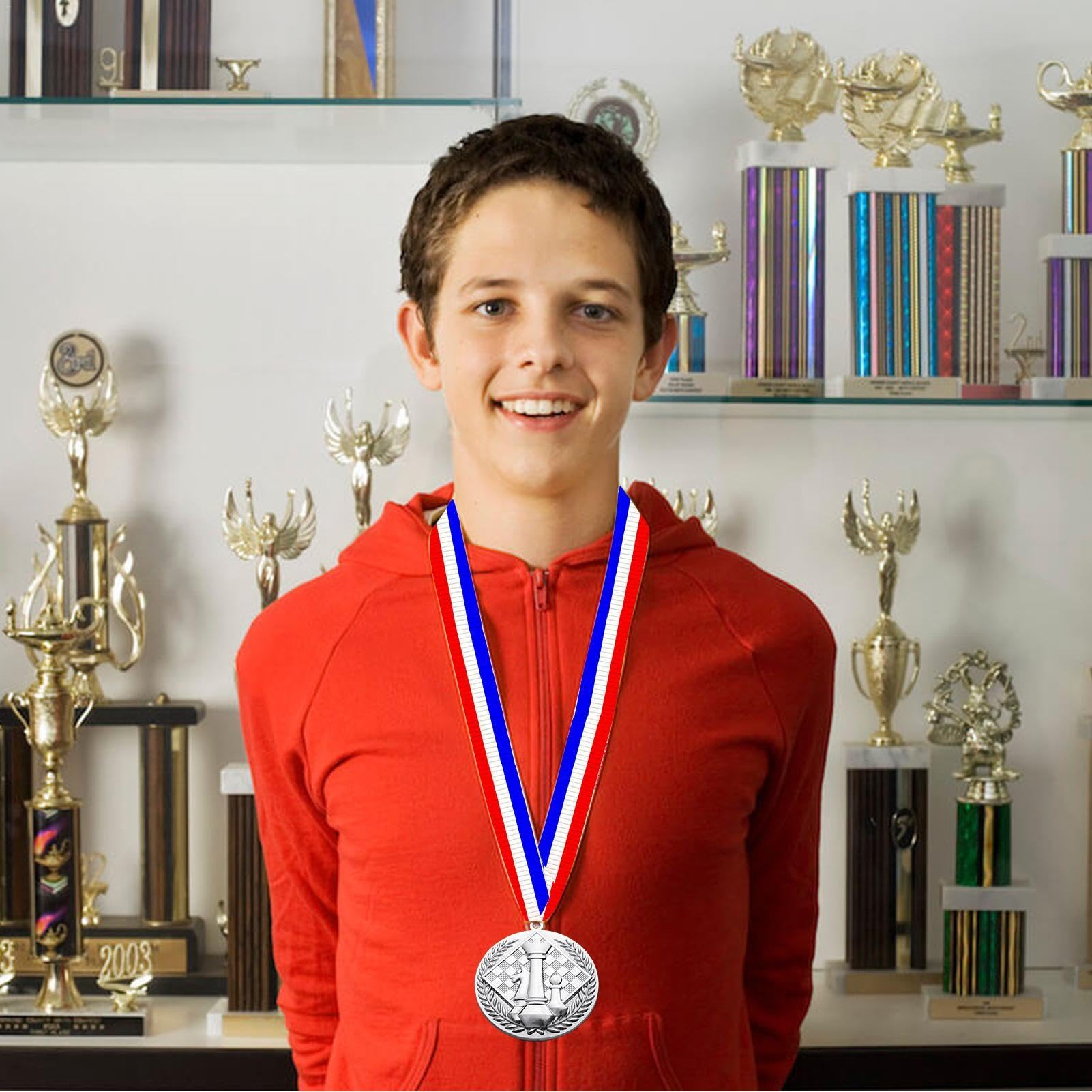 Medallas de oro y plata de bronce | Medallas de ajedrez en relieve, medallas de oro para niños, medallas portátiles en rollo, premio de trofeo, regalo para niños y adolescentes