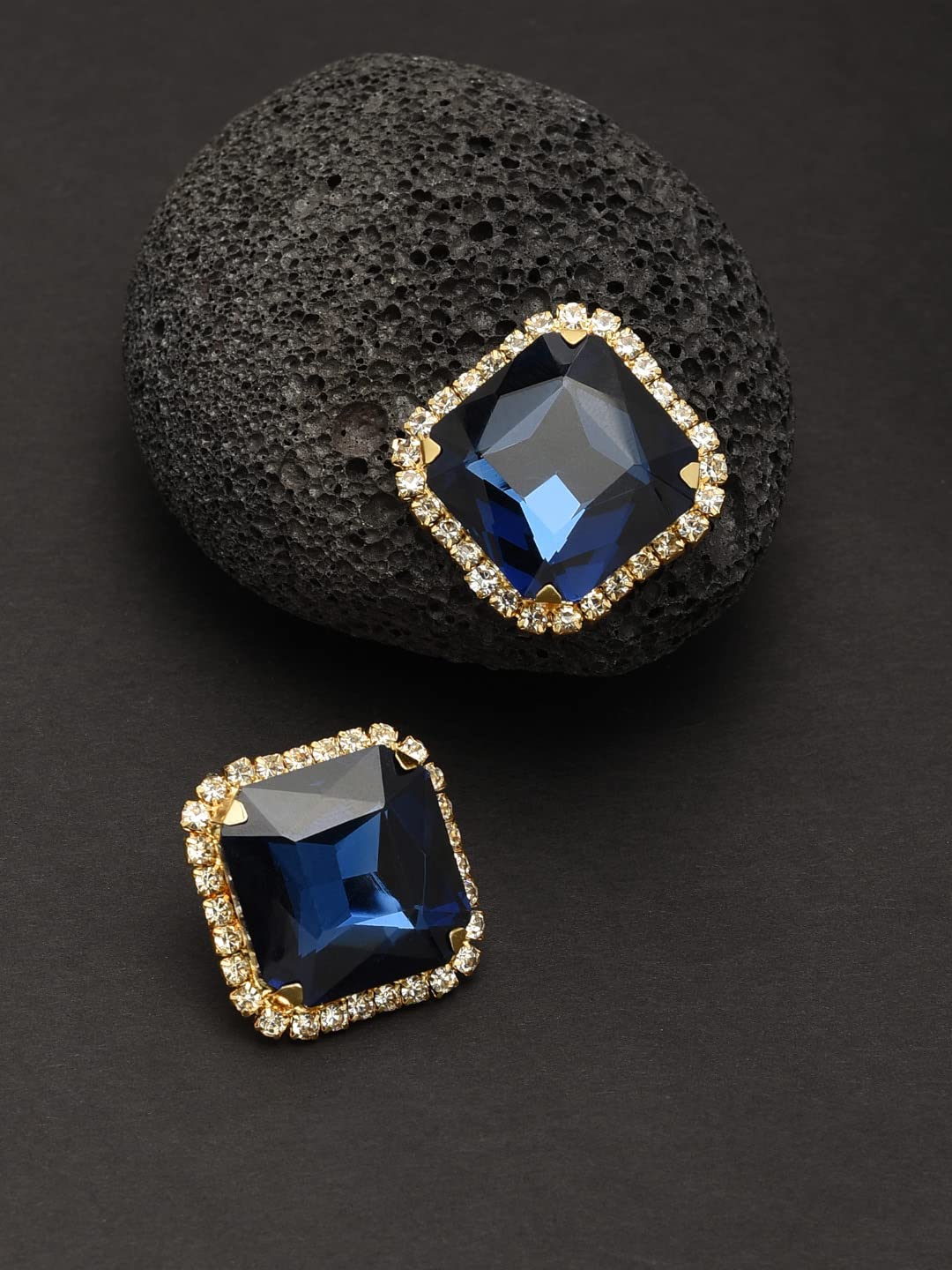 Stone & Diamonds Fusion Stud Earring For Women