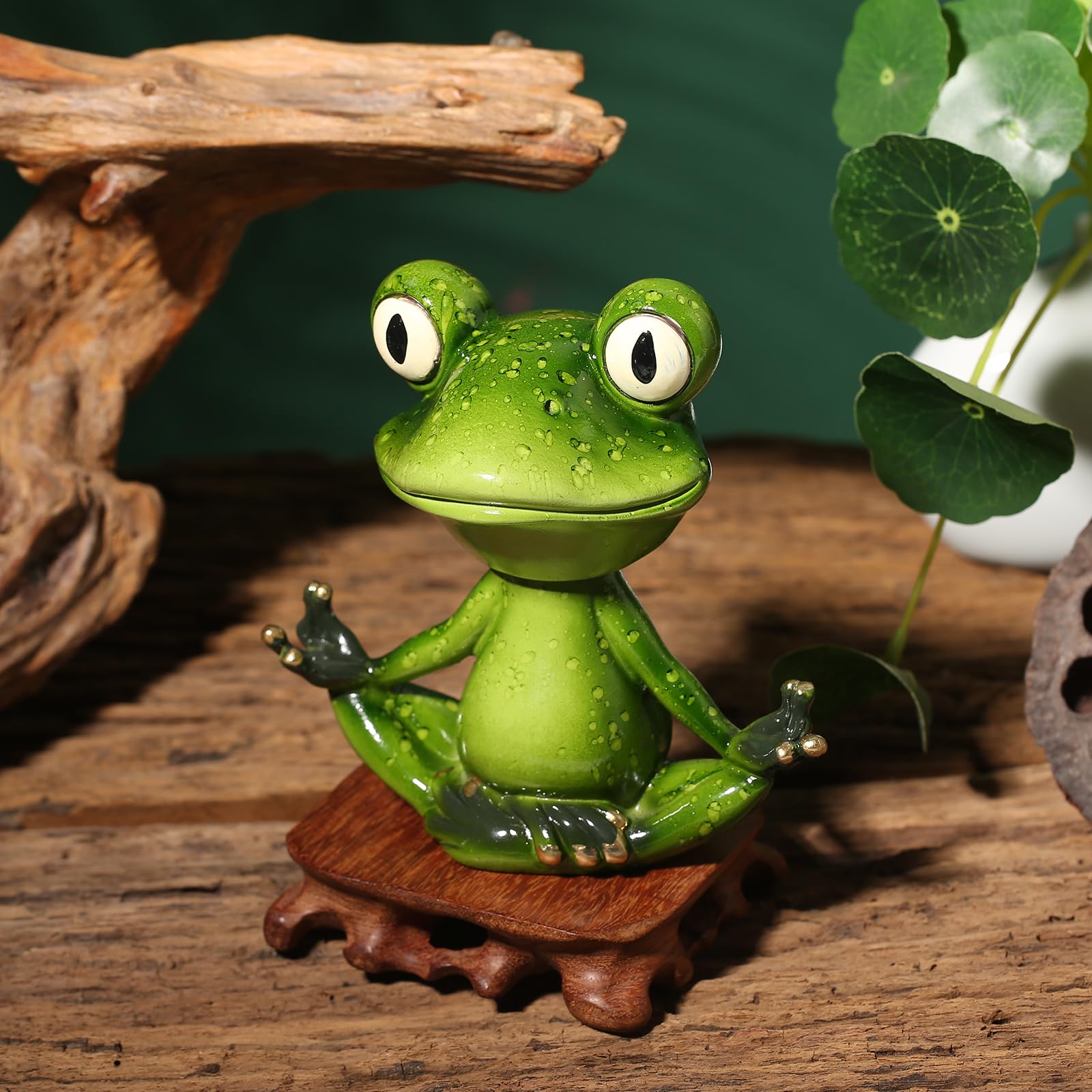 カエルの置物 Amazon.co.jp: Qixingzhe カエルの置物装飾品 - 樹脂製の頭を