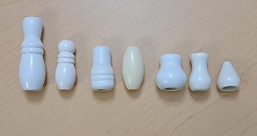 Miniatura 6 de Borla de madera (blanco, forma de jarrón)