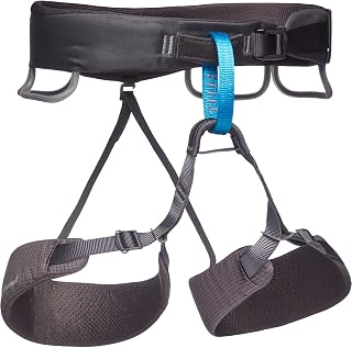 Black Diamond Men's Momentum Rock Climbing Harness - Dual Core Construction, Adjustable Waist & Leg Loops, All-Day Comfort