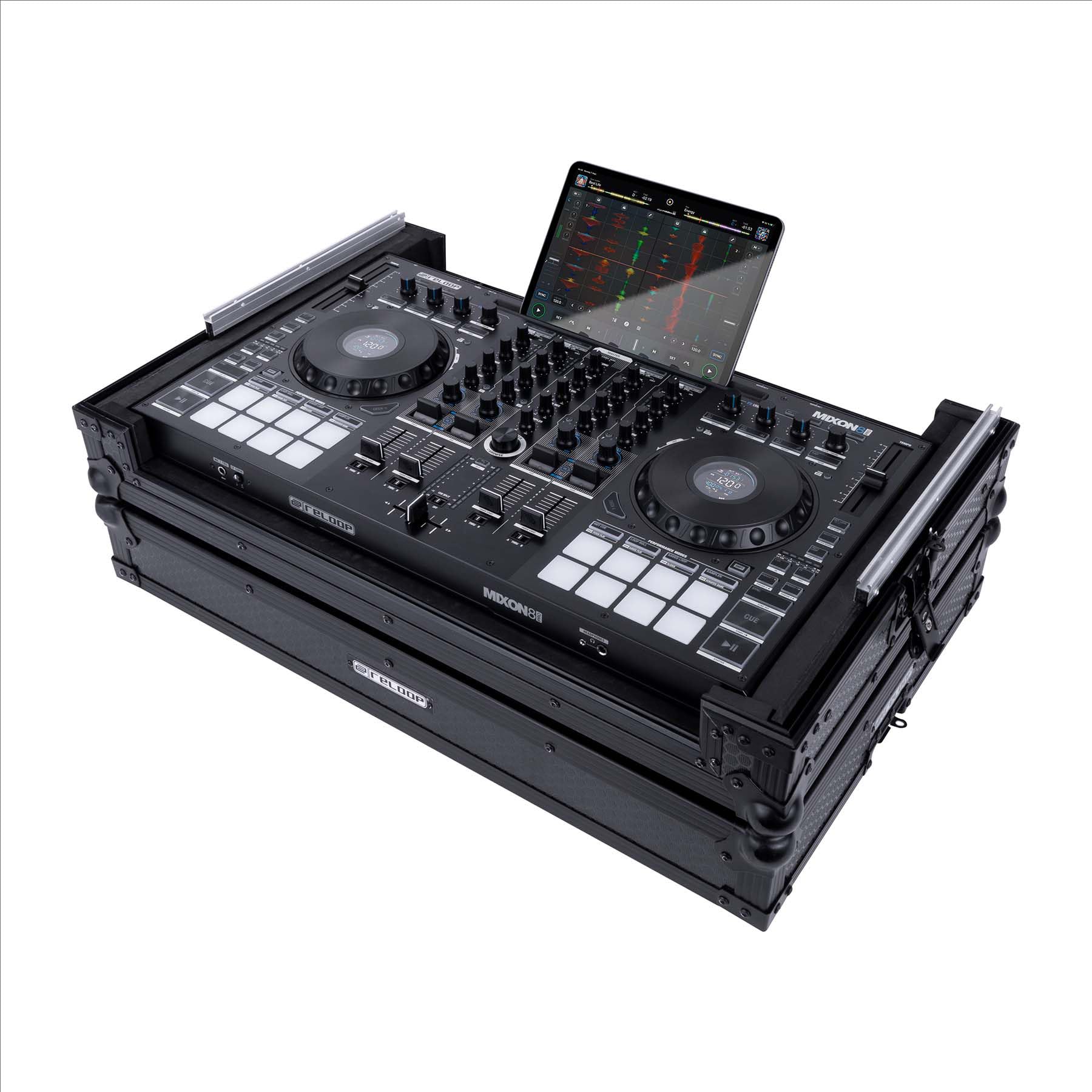 Reloop Premium Large Controller Case - Handgefertigtes DJ Controller Case aus robustem Holz und hochwertigem Aluminium