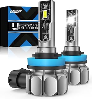 Fahren H11/H8/H16 LED Fog Light Bulbs, 8000 Lumens 350% Brighter Than Halogen, 6500K Cool White LED Fog Lamps, Non-Polarity, 50000 Hours Lifespan, Pack of 2