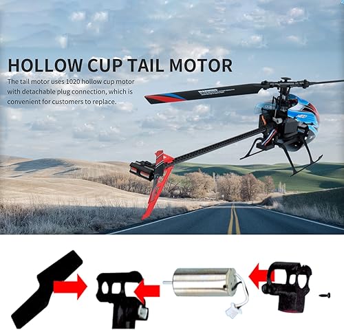 Miniatura 9 de GoolRC Helicóptero RC, helicóptero de control remoto WLtoys XK K200, 2.4 GHz 4 canales RC aviones con giroscopio de 6 ejes, posicionamiento de flujo
