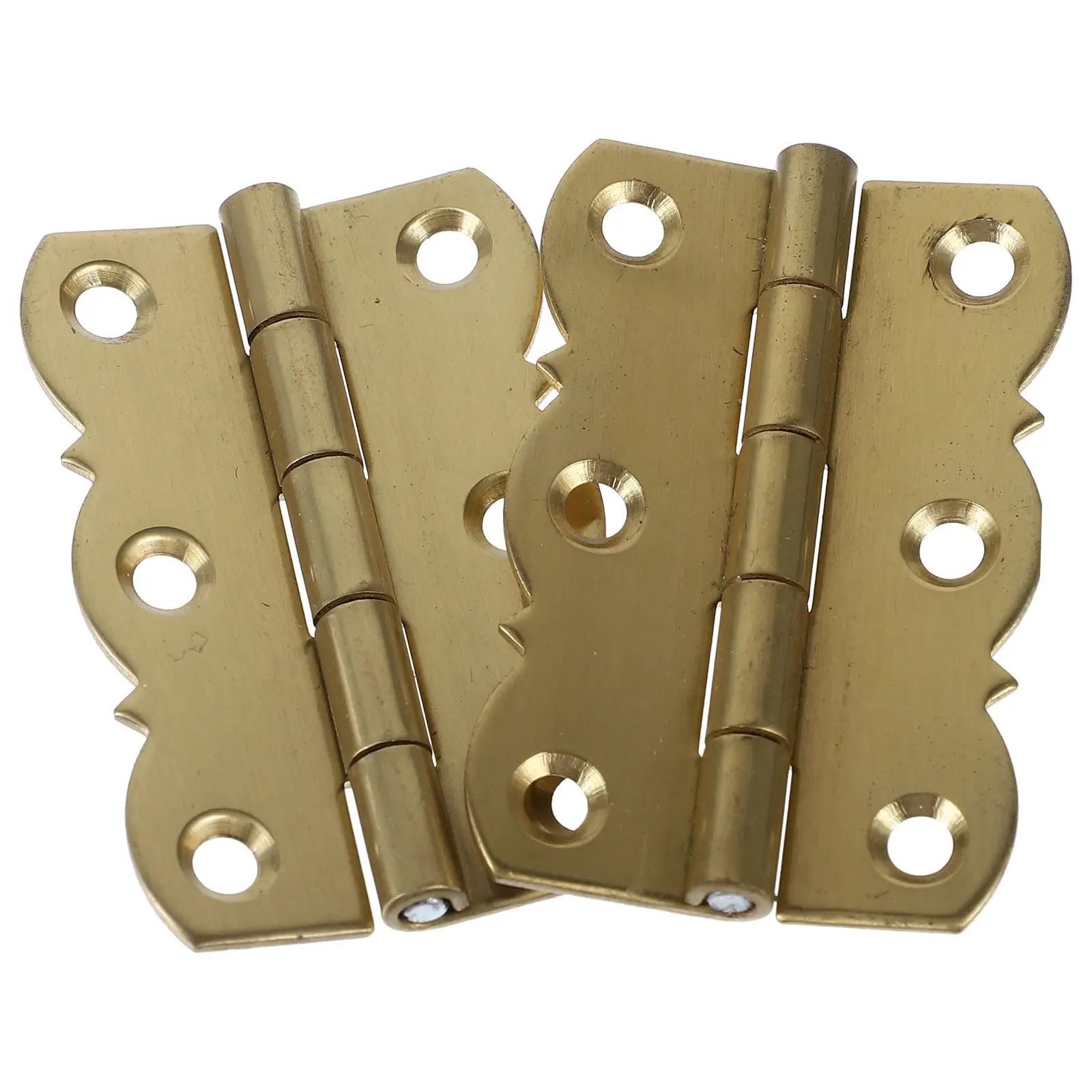 2Pcs Brass Piano Hinges Musical Instrument Thick Bearings Anti-Rust Smooth Quiet Folding Flap Hinge for Bookshelves for Pianos