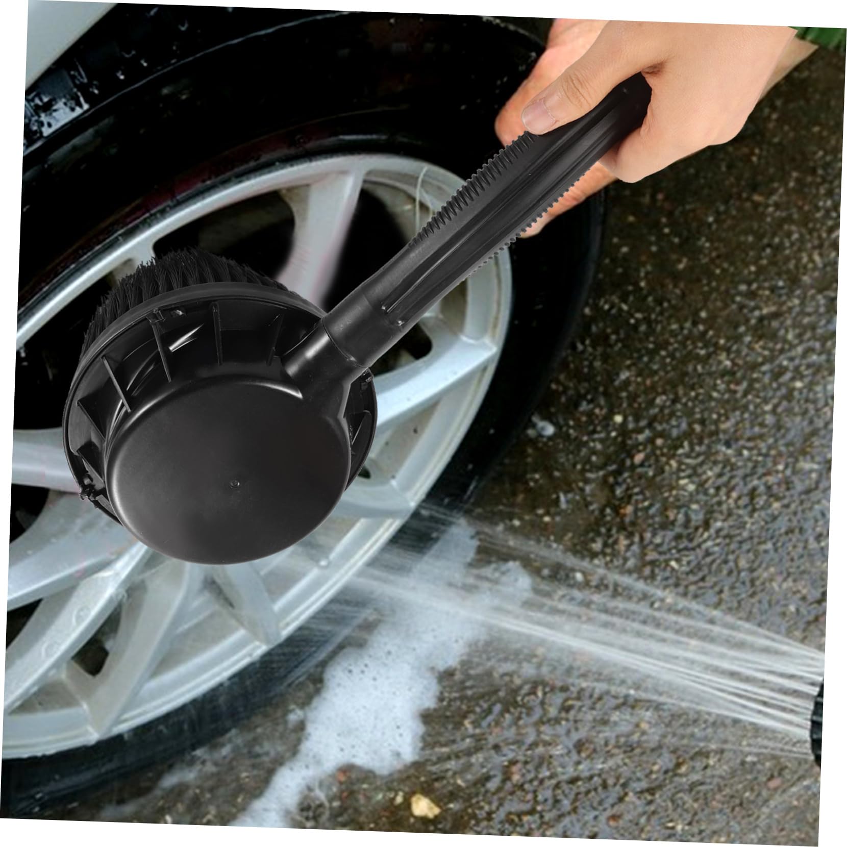 MAGICLULU Spazzola per Cerchi Auto ABS Nera per Pulizia Ruote e Pneumatici | Compatibile Idropulitrice, Resistente All’usura, Accessorio per Lavaggio Auto