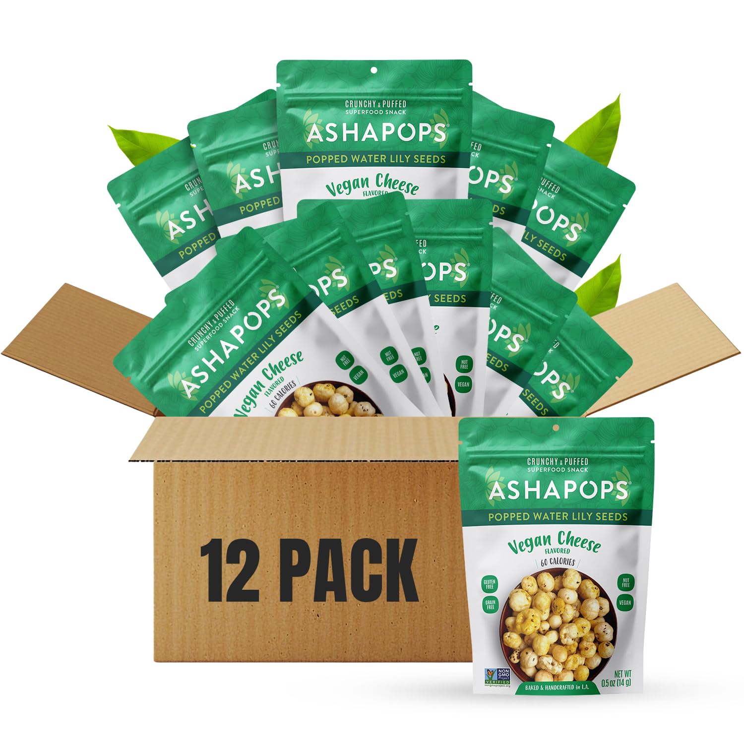 Amazon.com: AshaPops Vegan Cheese Flavored Popped Water Lily Seeds