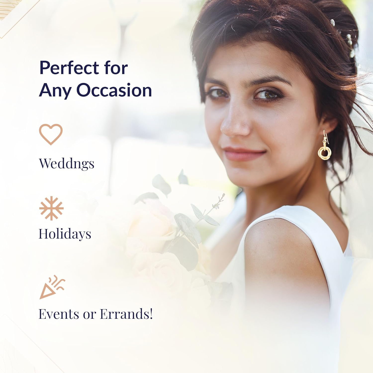 Elegant 14K Yellow Gold-Filled Love Knot Earrings | Stylish Leverback Circle Dangle Earrings for Women | Everyday Minimalist Jewelry Gift Idea for Her - Image 5