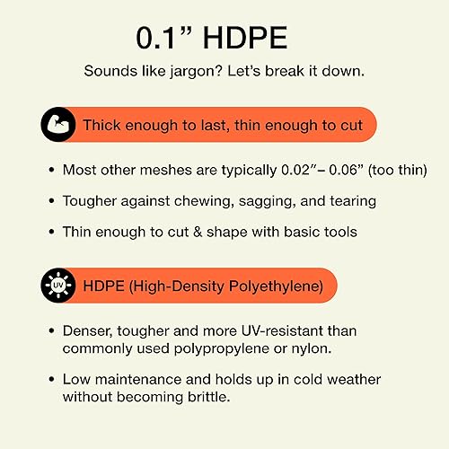 Miniatura 3 de MaPorch - Cerca de alambre de pollo de plástico en malla verde - Malla de 15.7 pulgadas x 10 pies - Protección resistente al clima y valla de