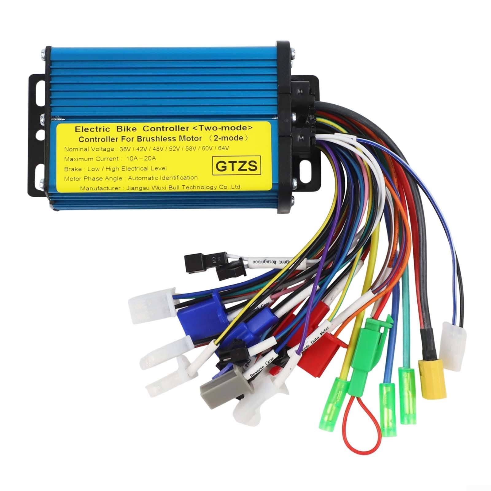 Contrôleur de moteur CC sans balais 600 W 800 W 36 V 48 V 6-MOS Tube double mode Boîtier en métal avec identification automatique des sous-tensions et frein haut et bas niveau pour scooter électrique