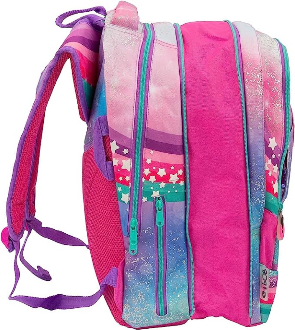 Gopop Schoolpack Zaino Miss Unicorno Estensibile a 3 Zip + Astuccio Triplo Completo