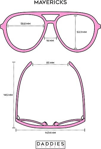 Vista 3 de Daddies Eyewear Gafas de sol polarizadas para hombres y mujeres de gran tamaño con lente espejada