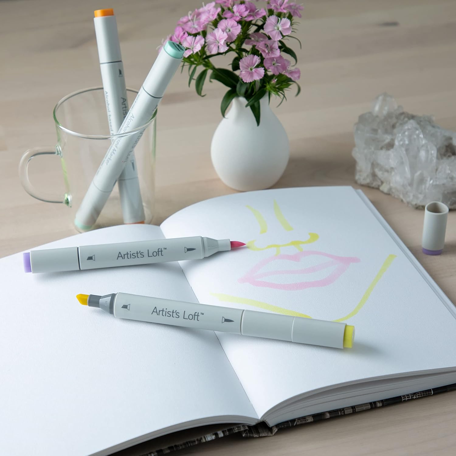 MICHAELS Pastel Level 2 Dual Tip Sketch Marker Set by Artist’s Loft™