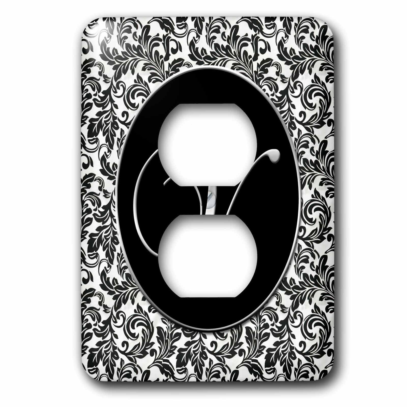 Cache pour 2 prises de courant fini mat design contemporain 3dRose