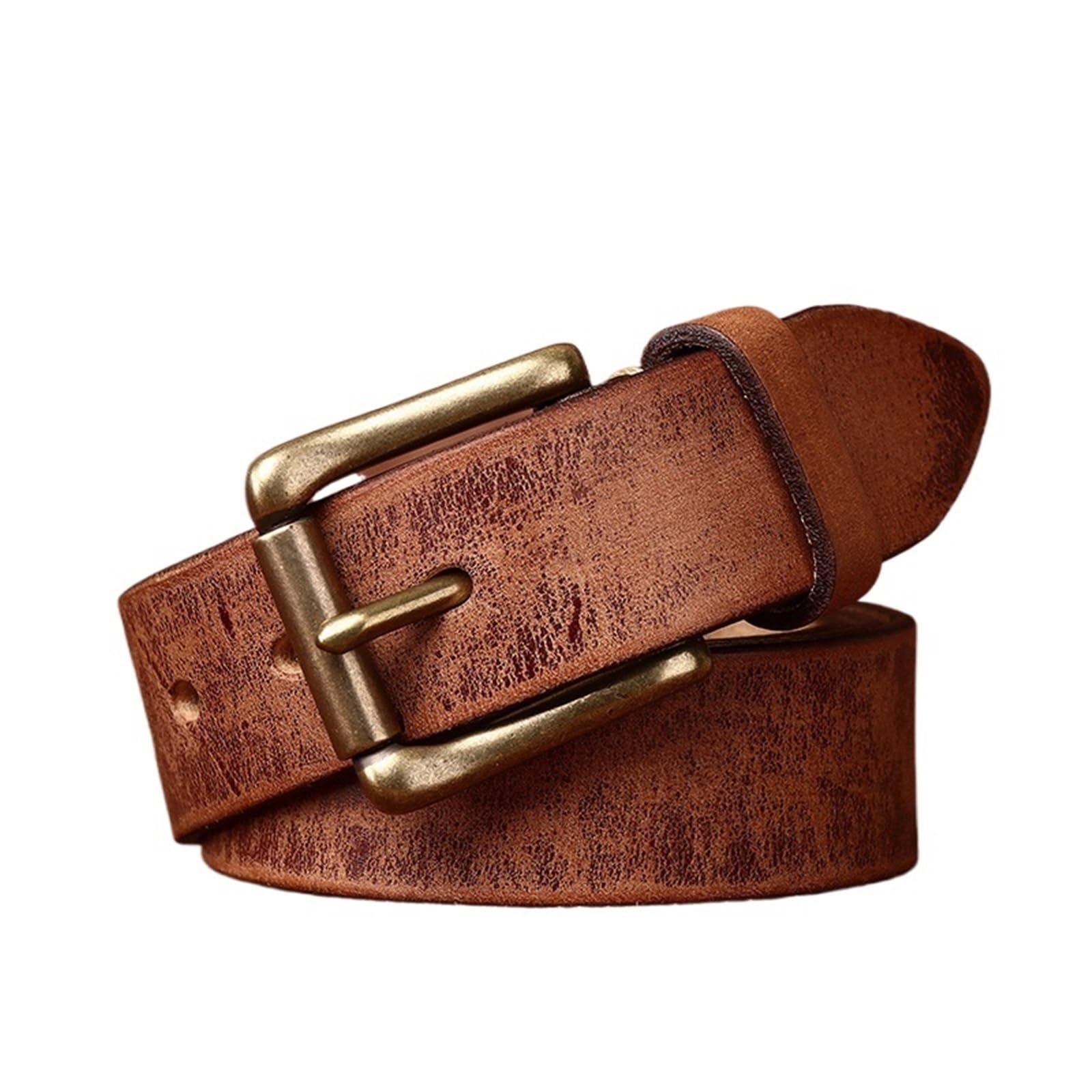 Ceinture en cuir de vachette noir 3,3 cm élégante et robuste pour habiller vos jeans