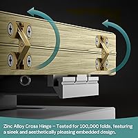 Vista 3 de Tabla de planchar plegable retráctil, giratoria de 180°, tabla de planchar extraíble para armario, ahorro de espacio con cubierta extraíble