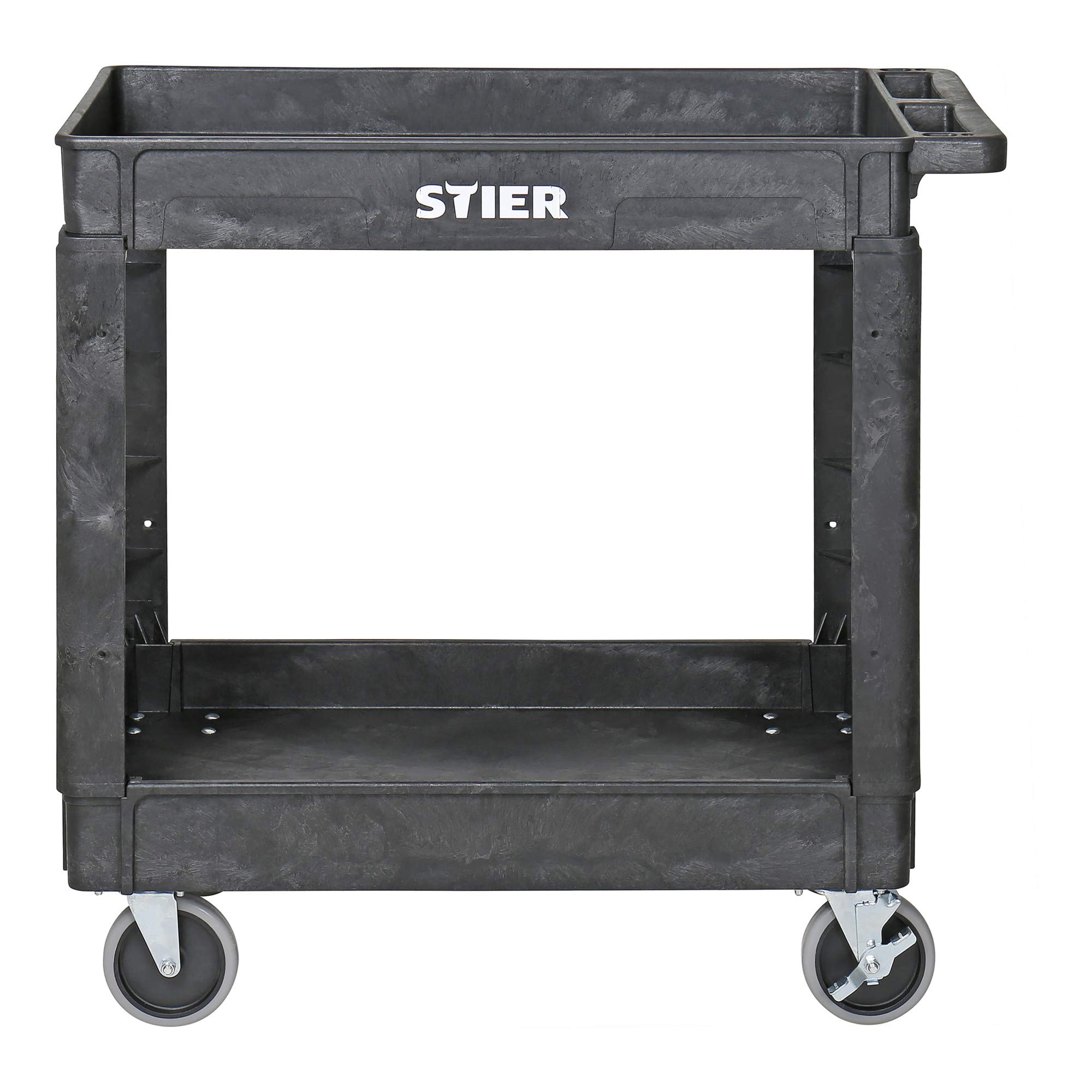 Chariot Polyvalent en Plastique STIER avec 2 Plateaux, 250 kg, LxlxH 870x430x850 mm