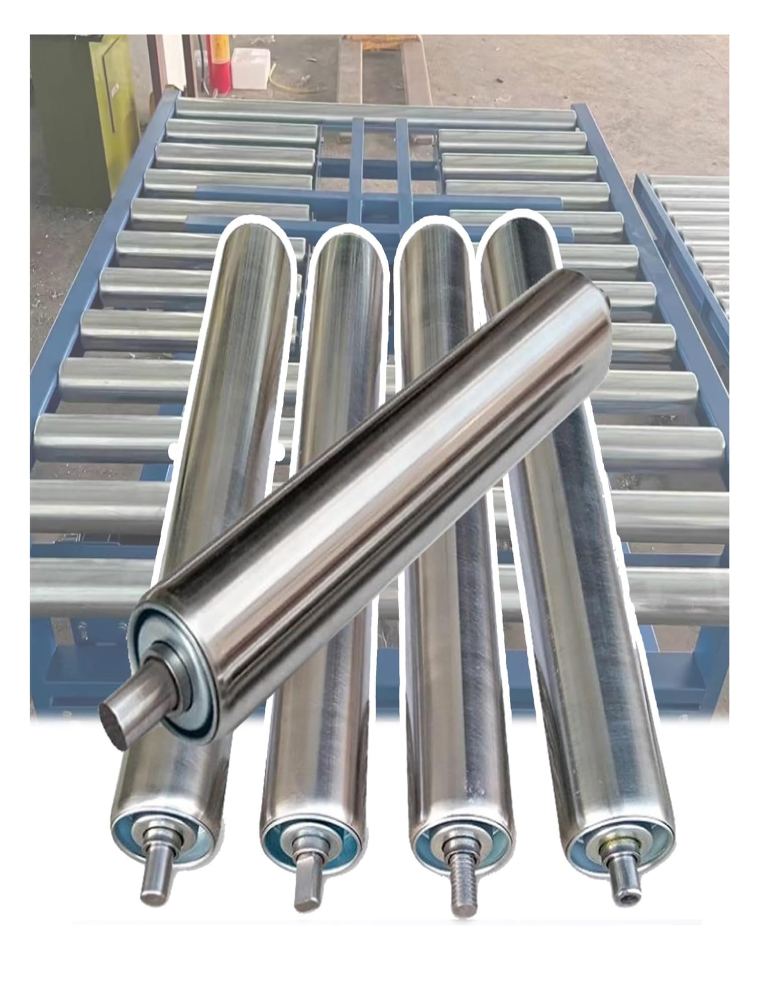 Rouleaux de convoyeur acier inoxydable 900mm pièces transmission industrielle