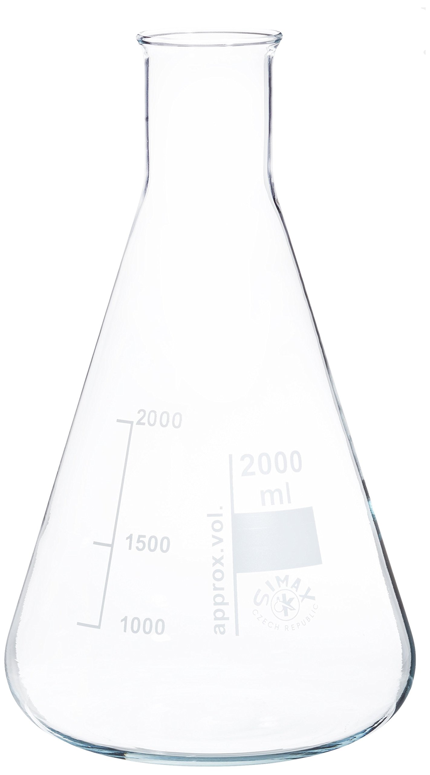 neoLab E-1064 Erlenmeyer-Kolben Enghals, 2000 mL (6-er Pack)