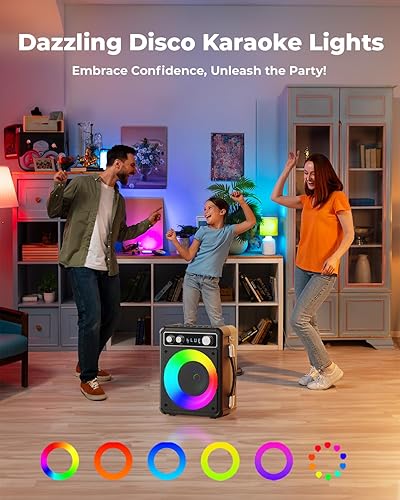 Miniatura 7 de BONAOK Micrófono de karaoke Q37 y máquina de karaoke T30, máquina de karaoke para niños y adultos, para niños y niñas, familia, cumpleaños