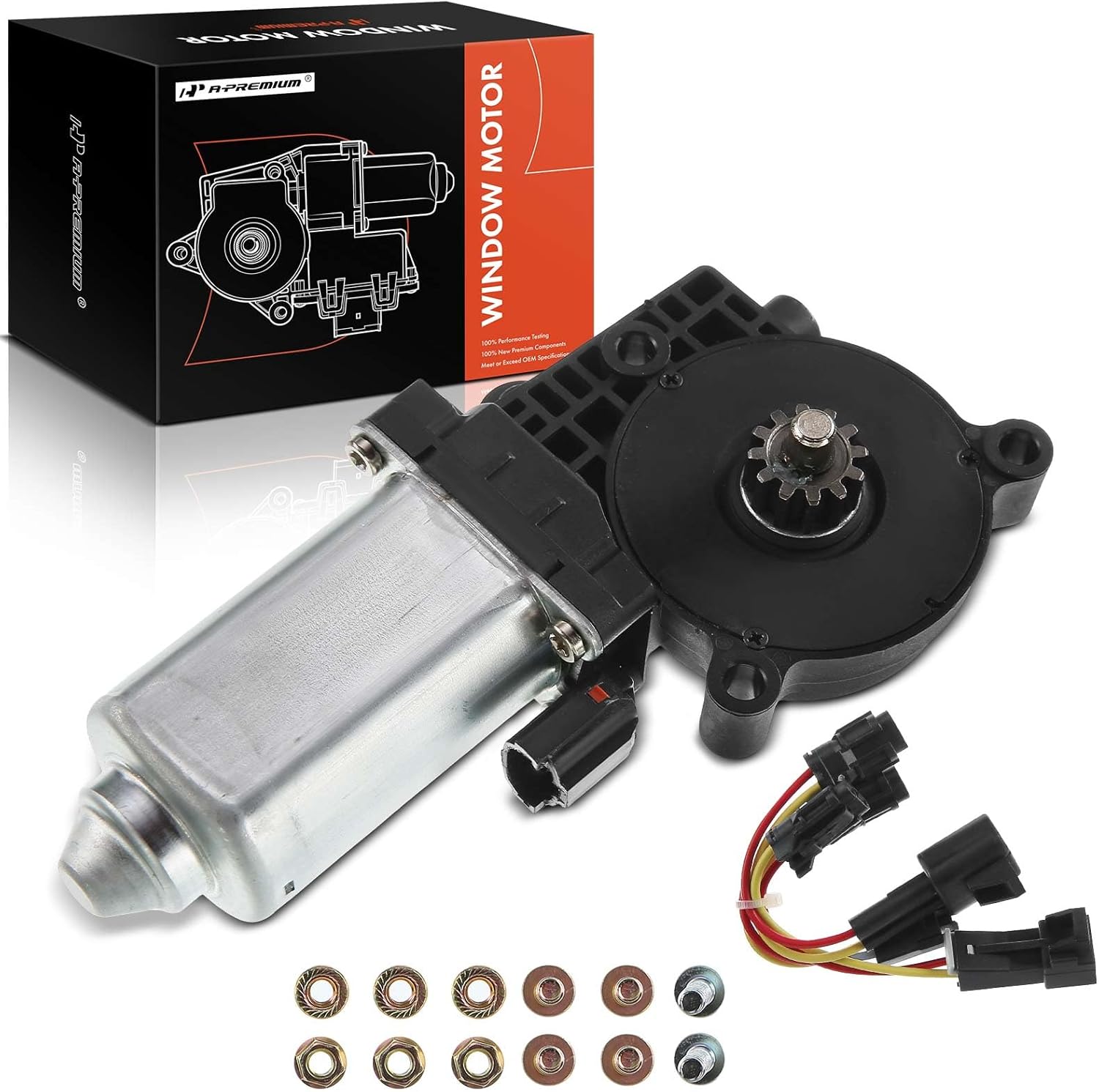 A-Premium Power Window Lift Motor Compatible with Buick LeSabre Regal Cadillac Chevrolet Caprice GMC Oldsmobile Pontiac 1987-2000, Replace# 16627962, 16628740