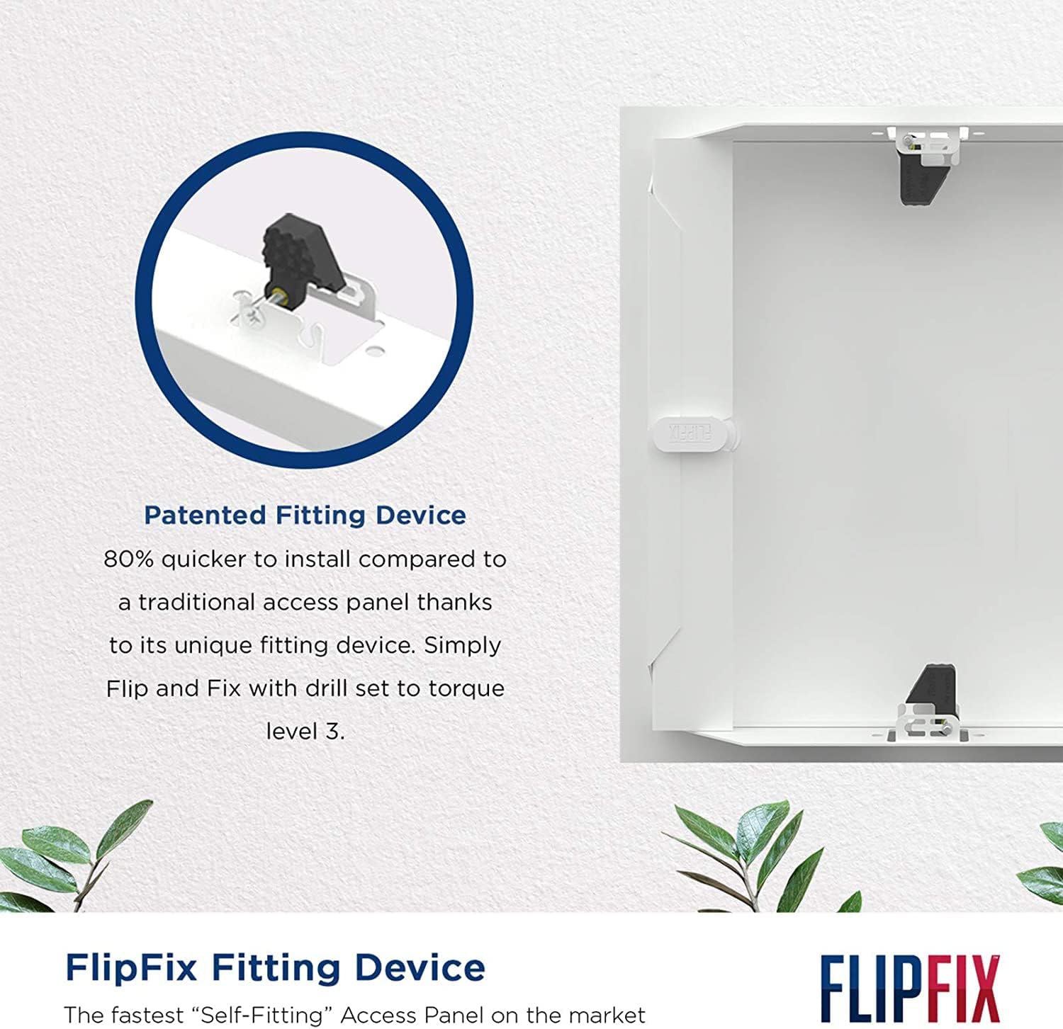 FlipFix Premium Metal Access Panel/Access Door for Drywall/Easy to Fit (6" x 6")