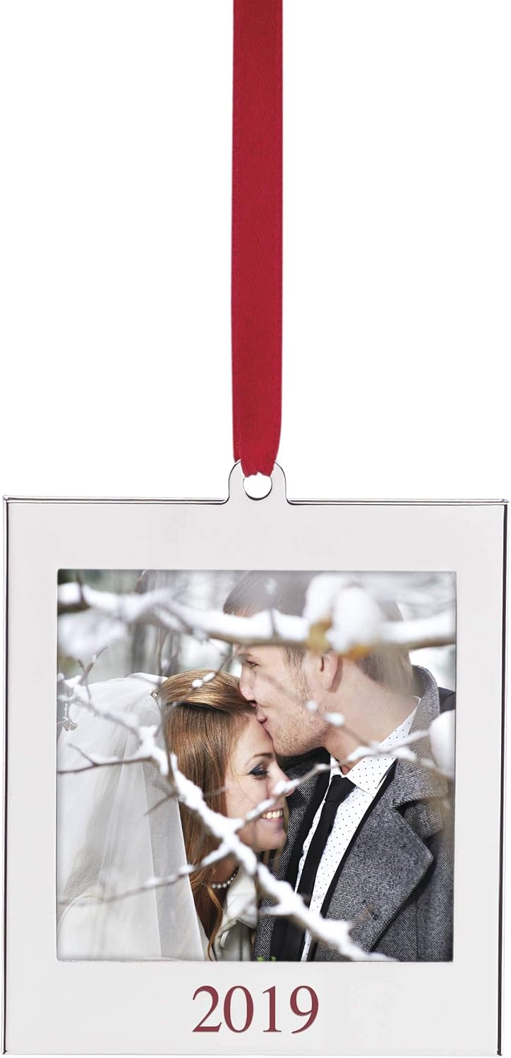 Lenox 889419 2019 Silver Plate Frame Ornament