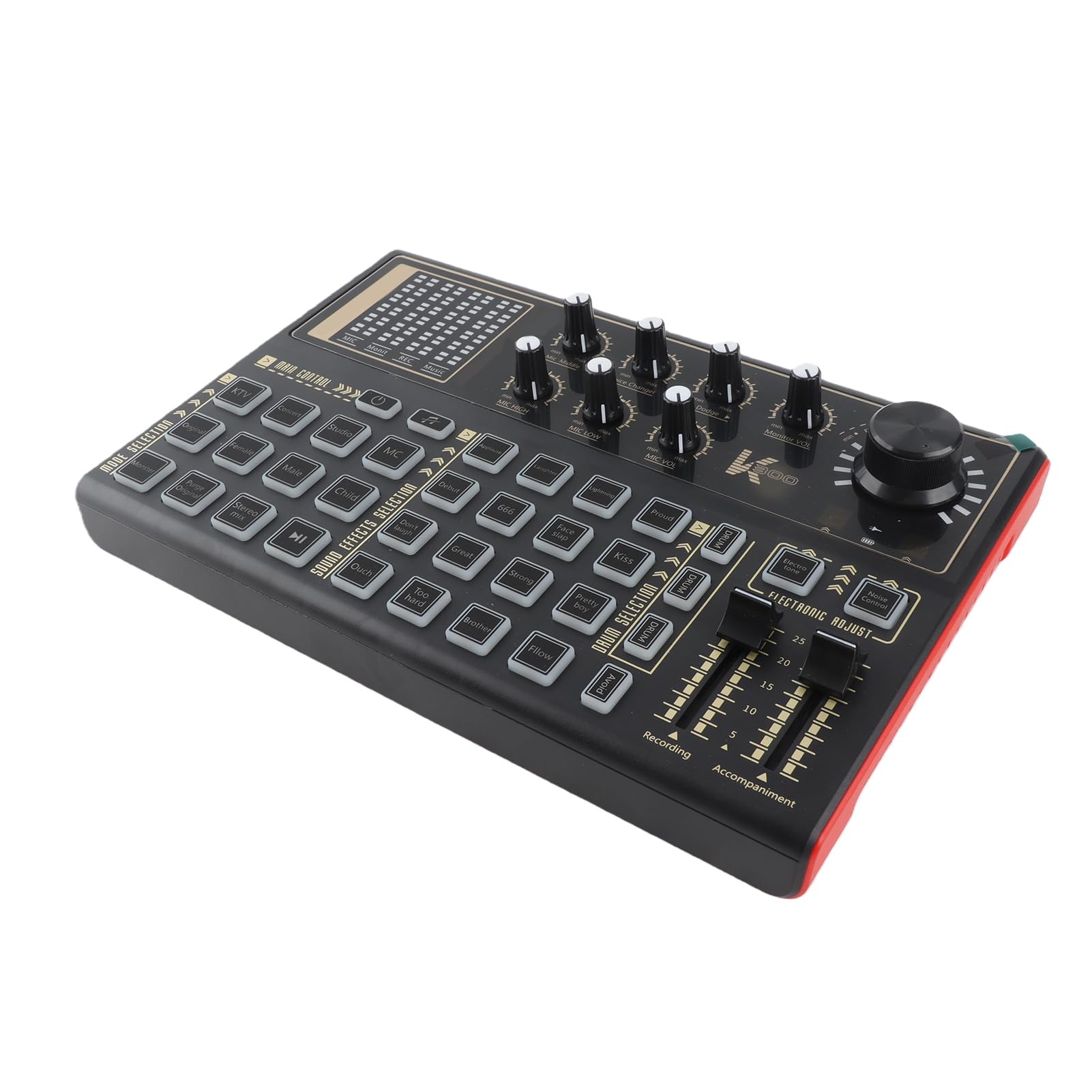 SK300 Live-Soundkarten-Voice-Changer-Mixer mit Hoher Kompatibilität für Smartphone-Computerspiele, Drahtlose Verbindung Verfügbar (Soundkarten-Kit)