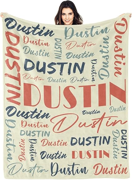 Personalized Blankets for Kids with Names Customized Blankets with Name for Adult Custom Blanket Gift for Birthday Christmas Valentines Day Gift