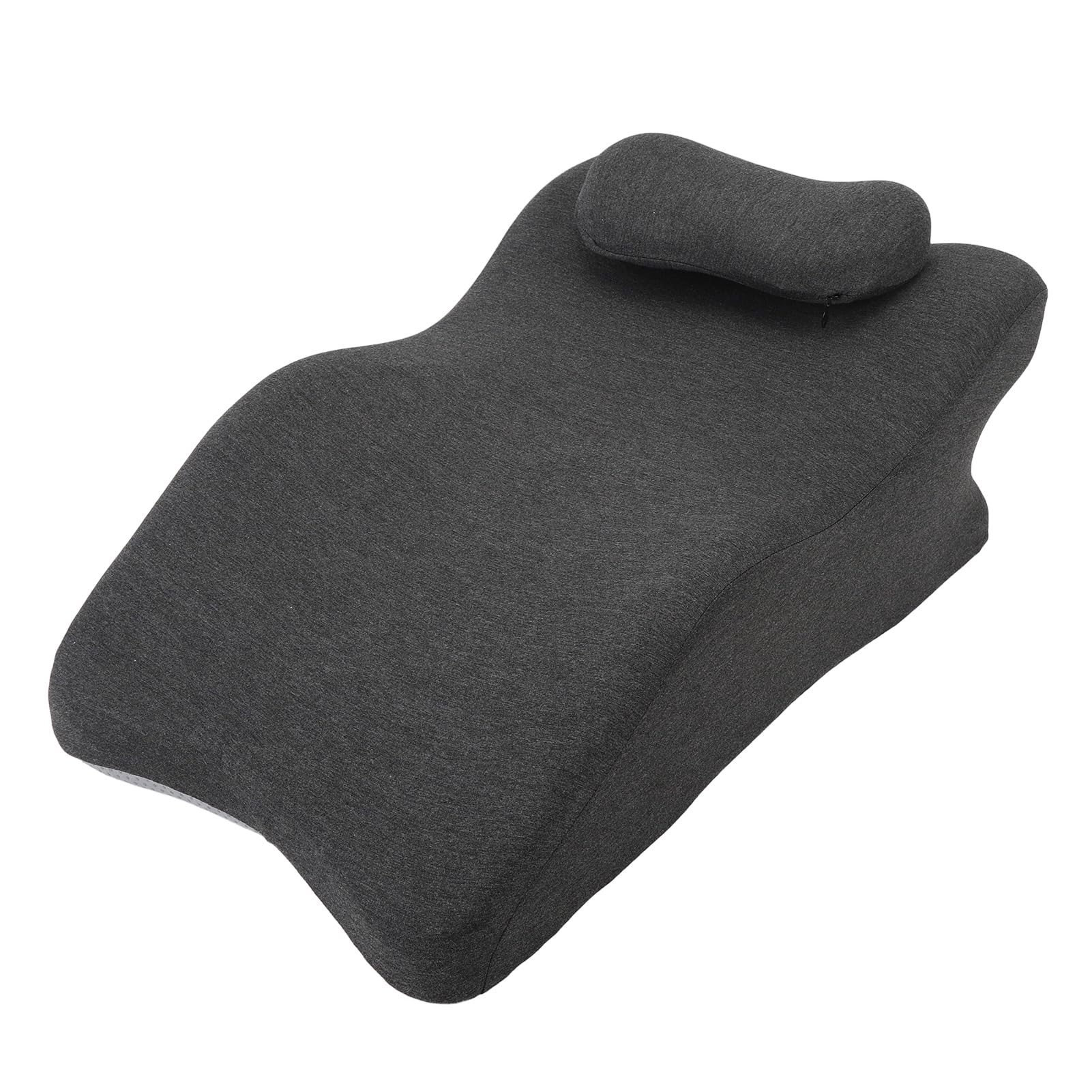Pongnas Almohada de Cojín Elevador de Piernas para el Hogar y el Salón - Almohada de Descanso de Piernas Premium con Funda de Franela Extraíble (Gris Oscuro)