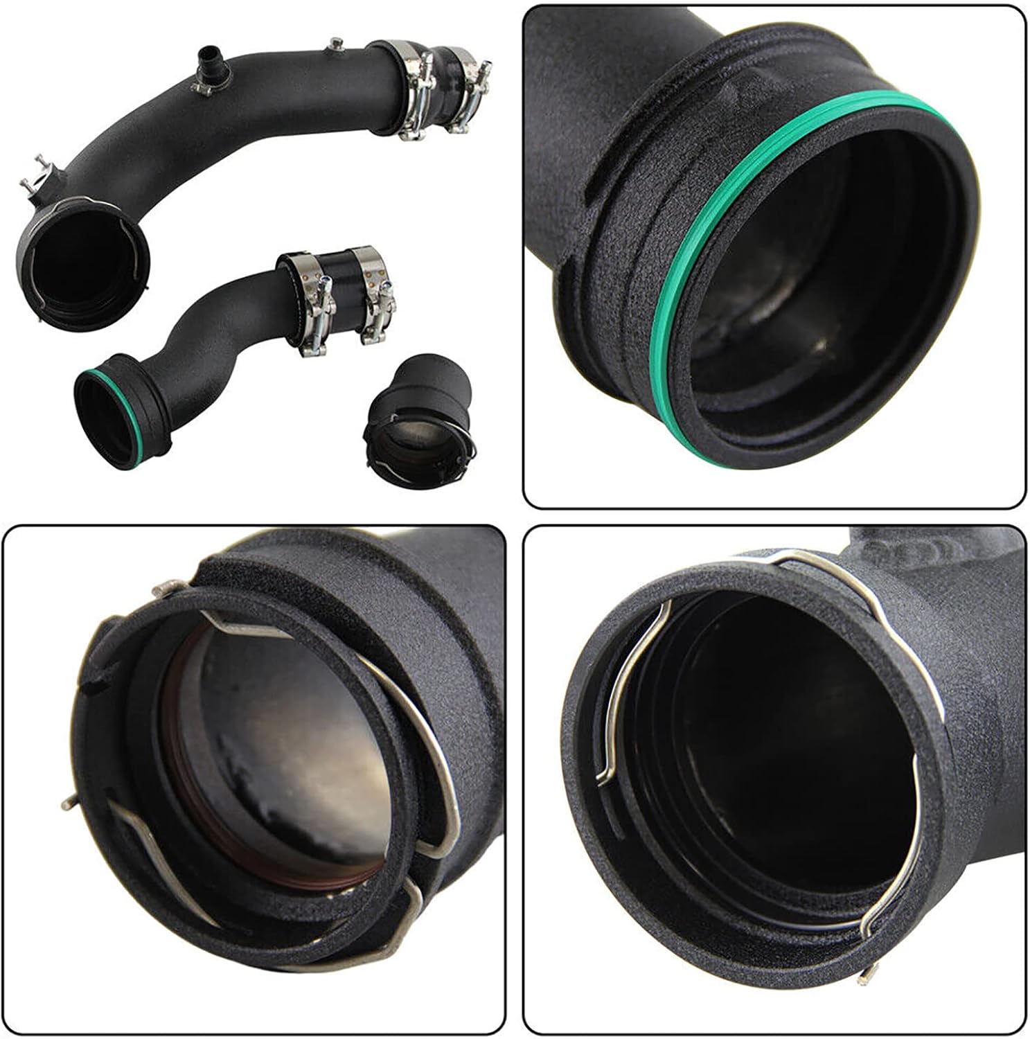 Intercooler Pipe Kit Charge Boost Pipe Turbo compatible with X5 E70 LCI 09-13; X6 E71 35i 09-14 3.0L Engine