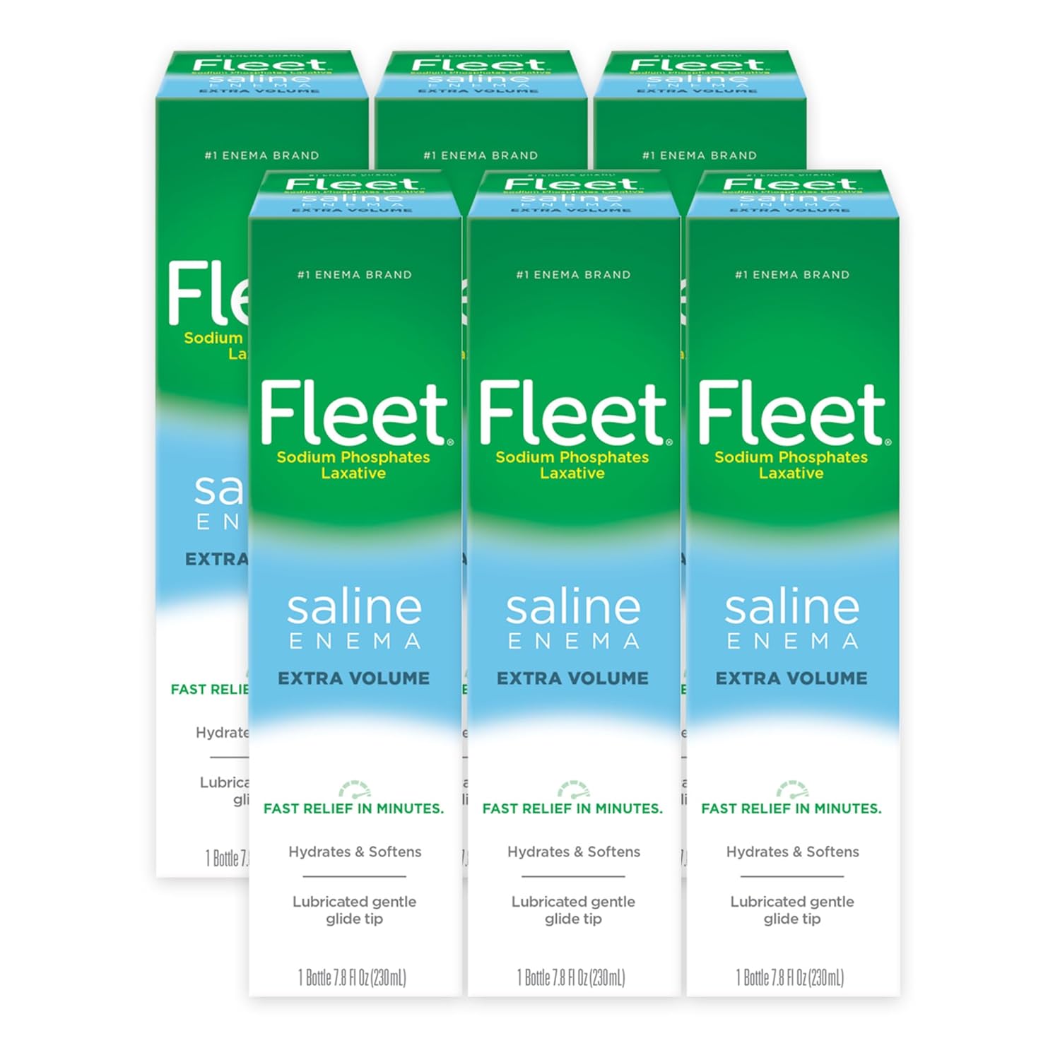 Fleet Laxative Saline Enemas for Constipation Relief for Adults Extra Volume 7 8 Fl Oz Each Pack of