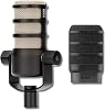 Rode PodMic Cardioid Dynamic Broadcast Microphone Bundle with WS14 High-Density Foam Pop Filter for PodMic Cardioid XLR Studio Mic for Podcasting, Streaming, Voice Over, Broadcasting