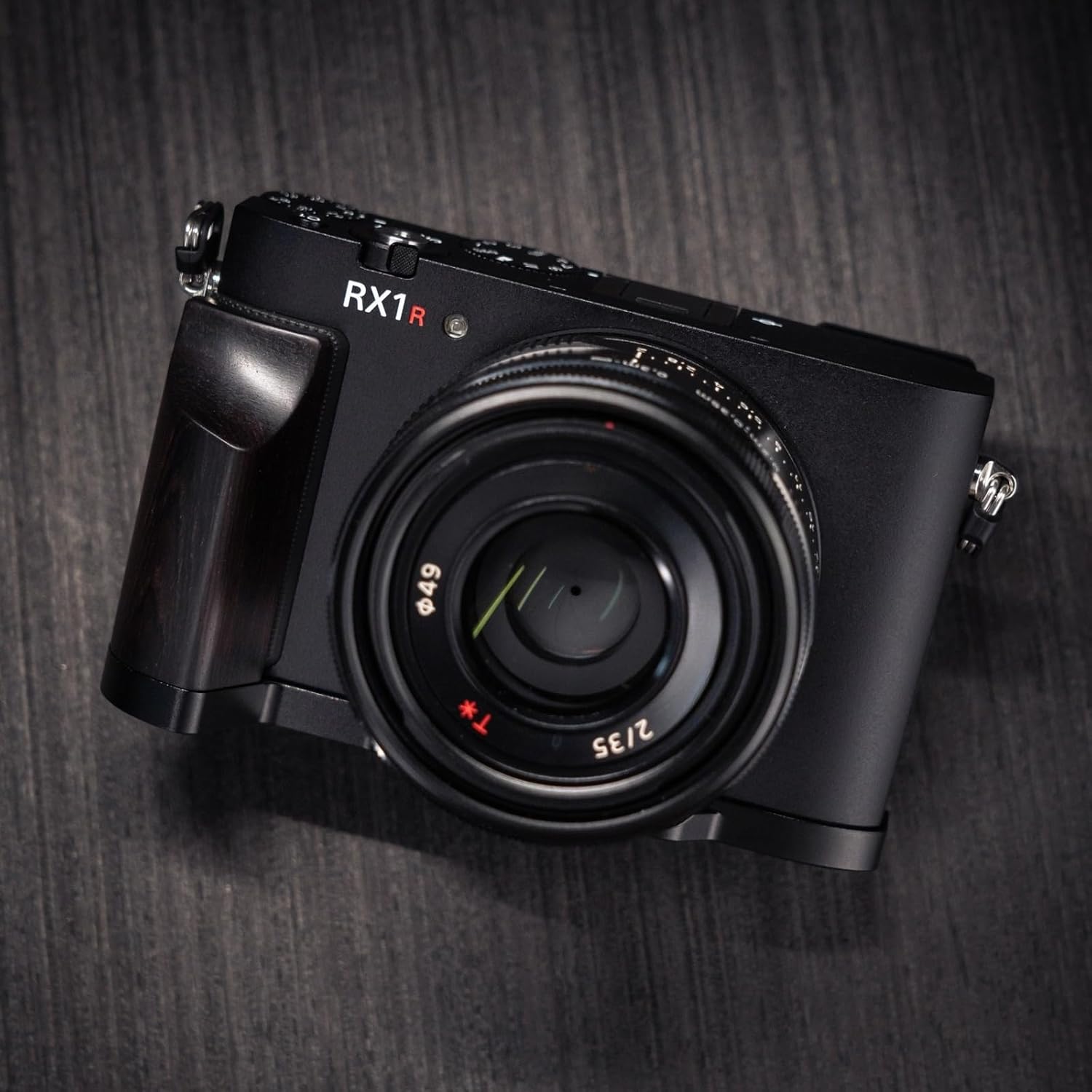 Wood Hand Grip L Plate Aluminum Alloy Base for RX1R3 RX1R III Camera (Ebony)