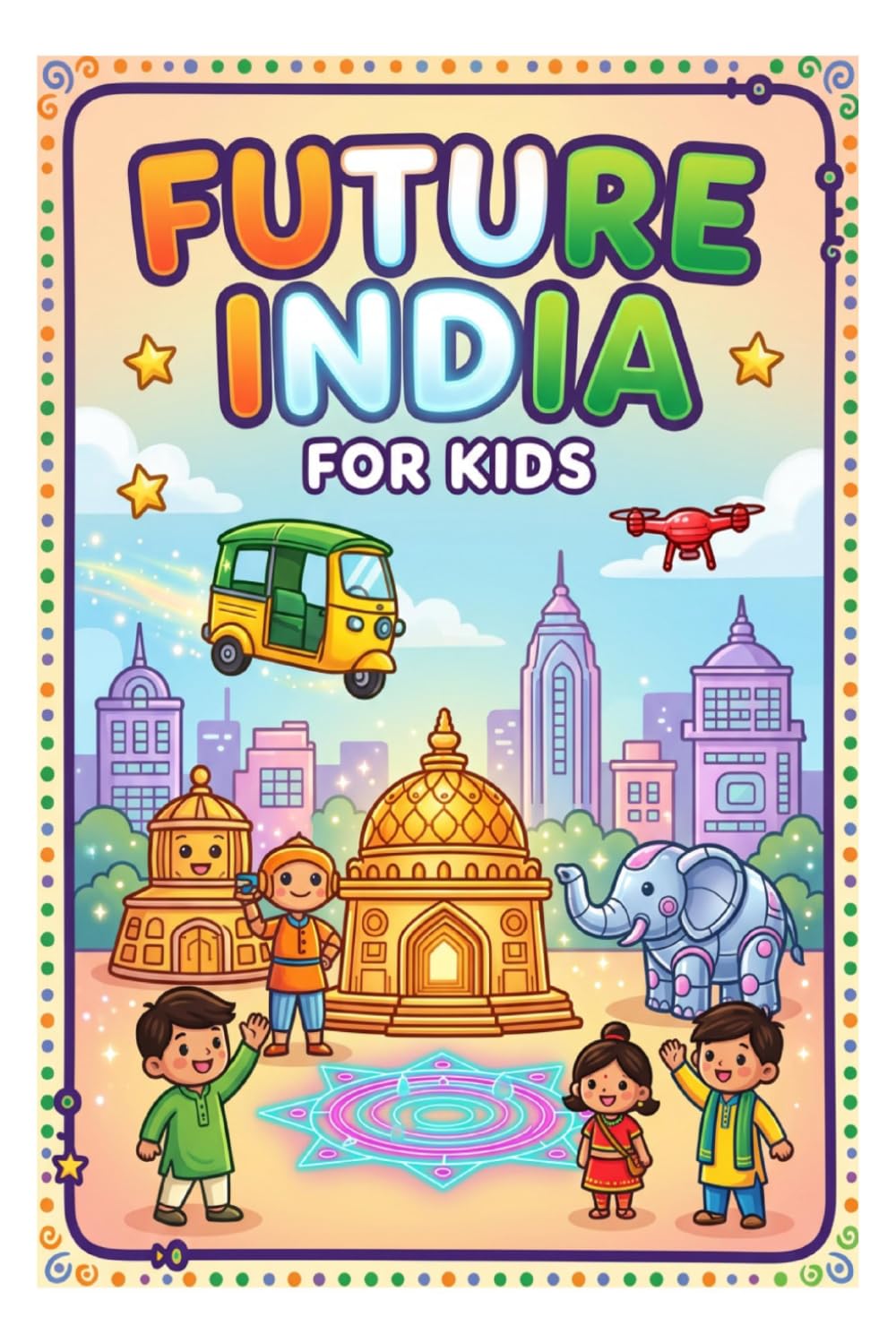 Future India for Kids: Glowing Coloring Book