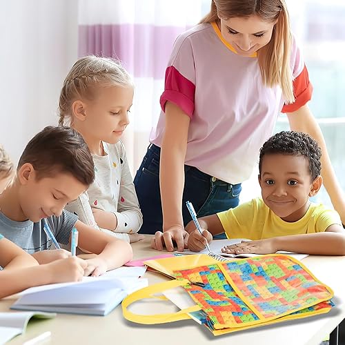 Vista 6 de Lindas bolsas de mano para niños y niñas de 4 a 16 años, bolsos con estuche para lápices, bolsas de mano con cremallera para la escuela y el tiempo