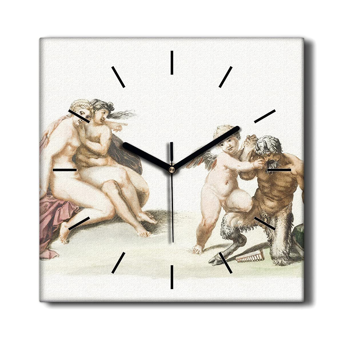 Horloge sans tic-tac Décoration Toile pour Chambre et Salon Silencieux