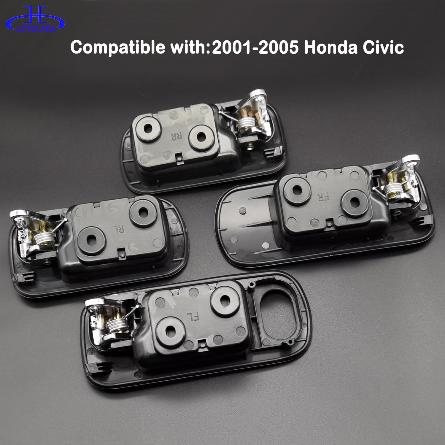 4Pcs Interior Door Handles for Honda Civic 2001 2002 2003 2004 2005, for Front Rear Door Left Driver Right Passenger Side Replaces 72120S5NC010, 72160S5NC010