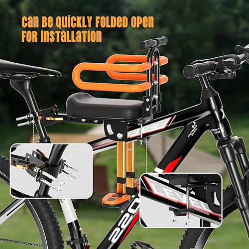 Miniatura 2 de Asiento de Bicicleta para Niños - Montaje Delantero, Asiento de Bicicleta para Niños para Bicicleta de Adulto, Asiento de Bicicleta para Bebé