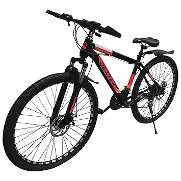 ADDMAX Dexter Mountain Bike 21-Speed Sports Bicycle for Men and Women Lightweight 18 Inch Frame 26x2 inch Tires (RED/Black)