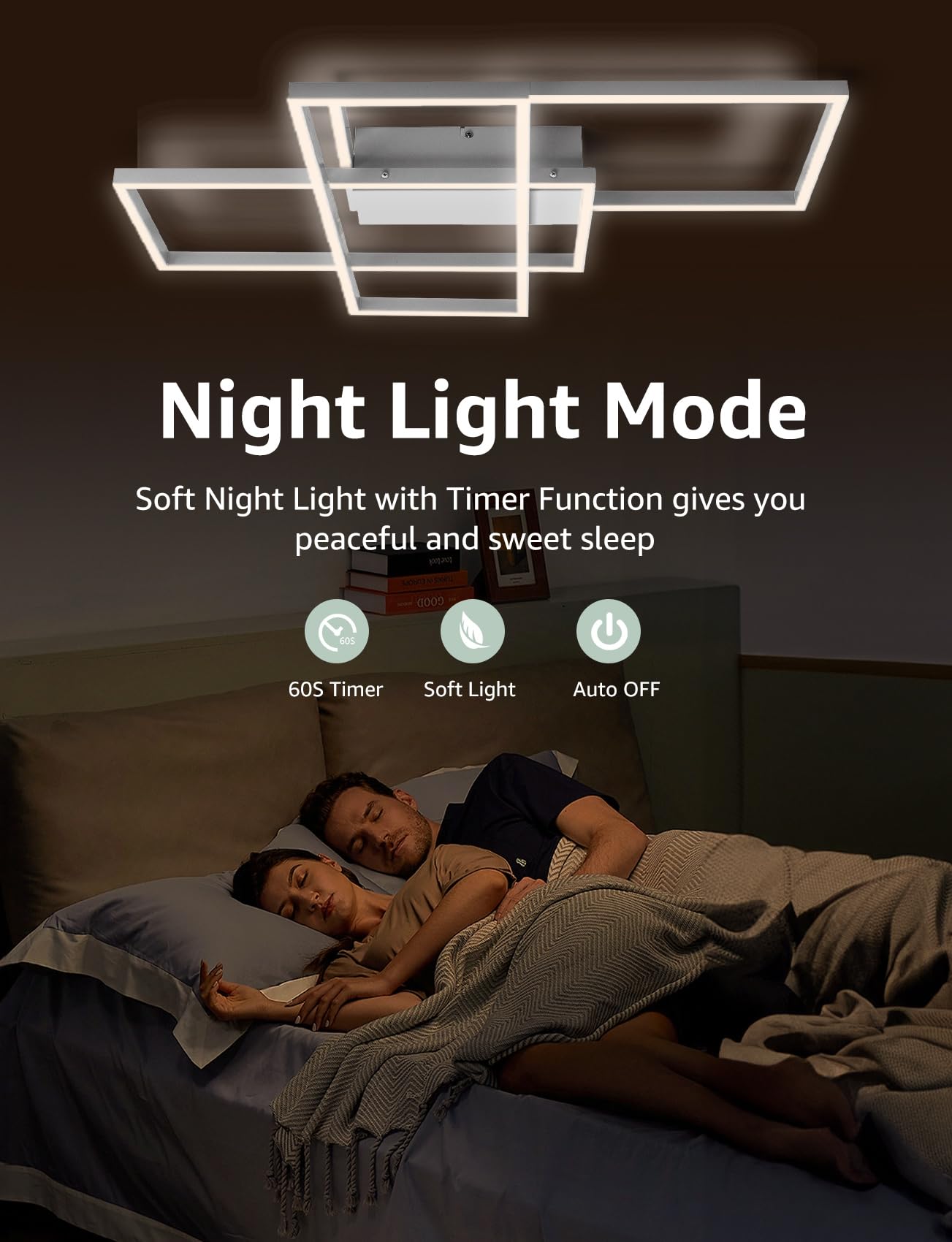 Aigostar Plafoniera Led Soffitto Dimmerabile, Plafoniera LED Moderno 4400 LM, 2700-6500 K, Lampada Da Soffitto con Controllo Remoto per Soggiorno, Camera da Letto, Sala Jantar