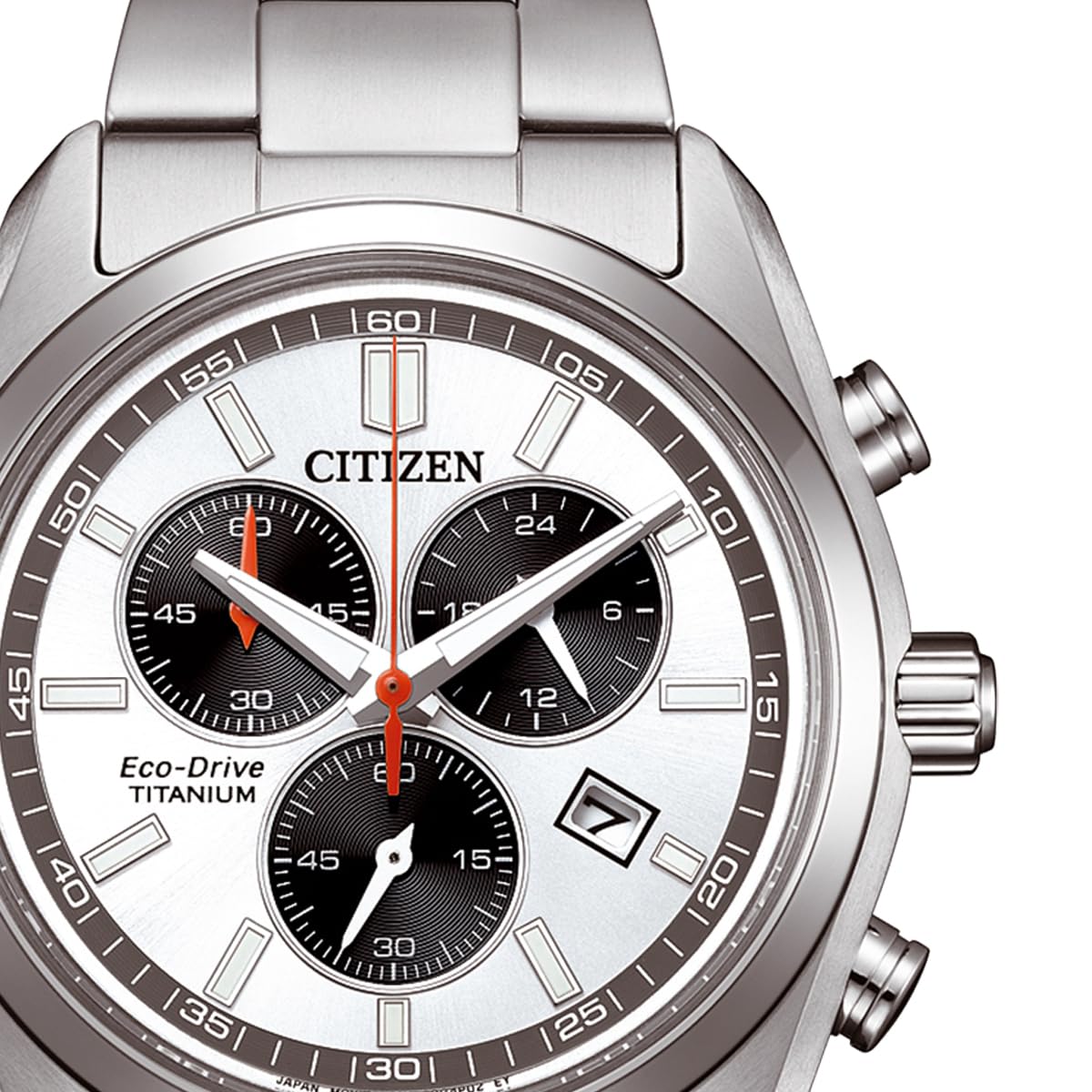 Citizen Eco-Drive Herrenuhr Solar Chronograph Titan/Silberfarben AT2590-59A