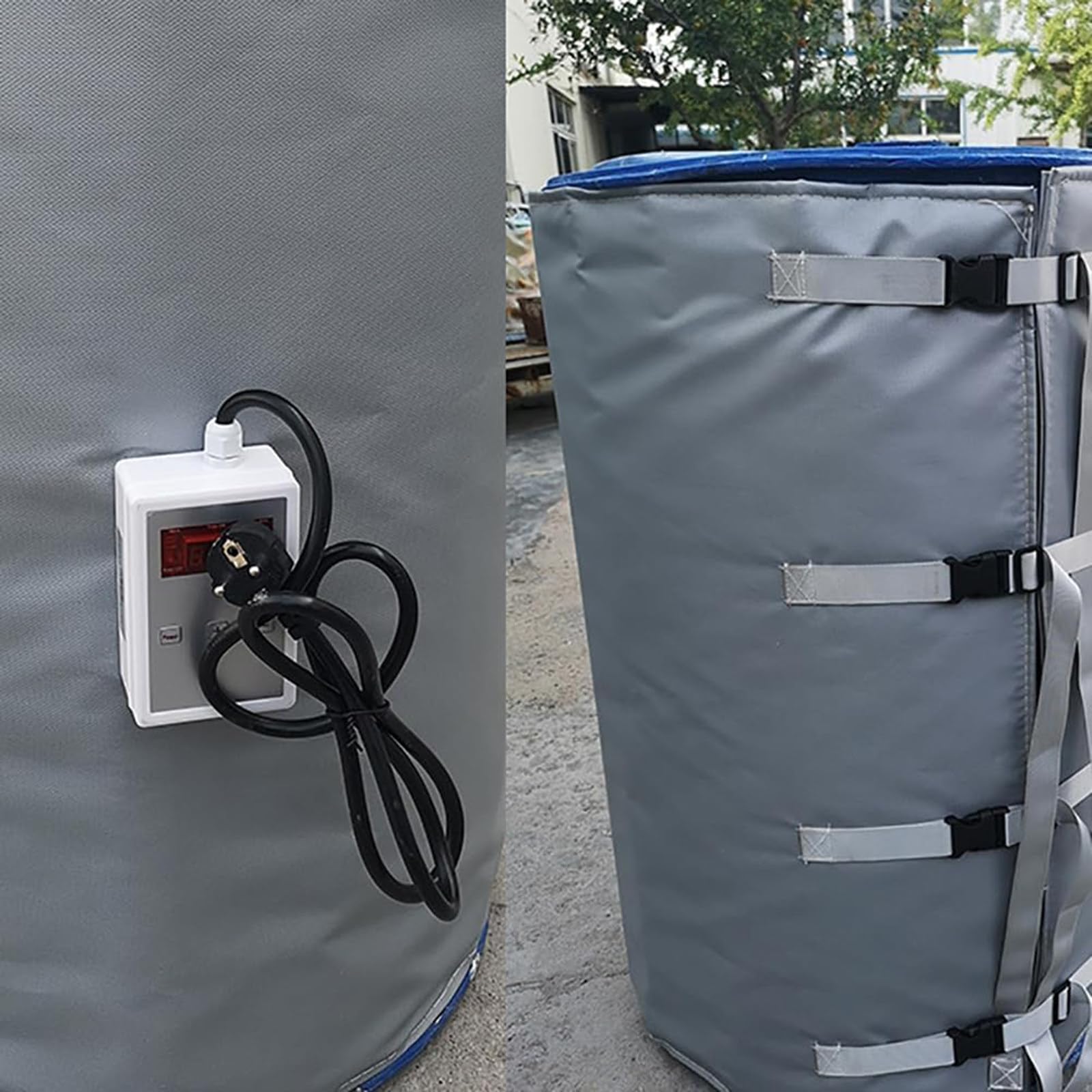 Grzejnik bębnowy 4000 W z regulatorem temperatury, wodoodporna izolacja, idealny do bębnów olejowych i zbiorników skroplonych, zakres ogrzewania 0-150℃
