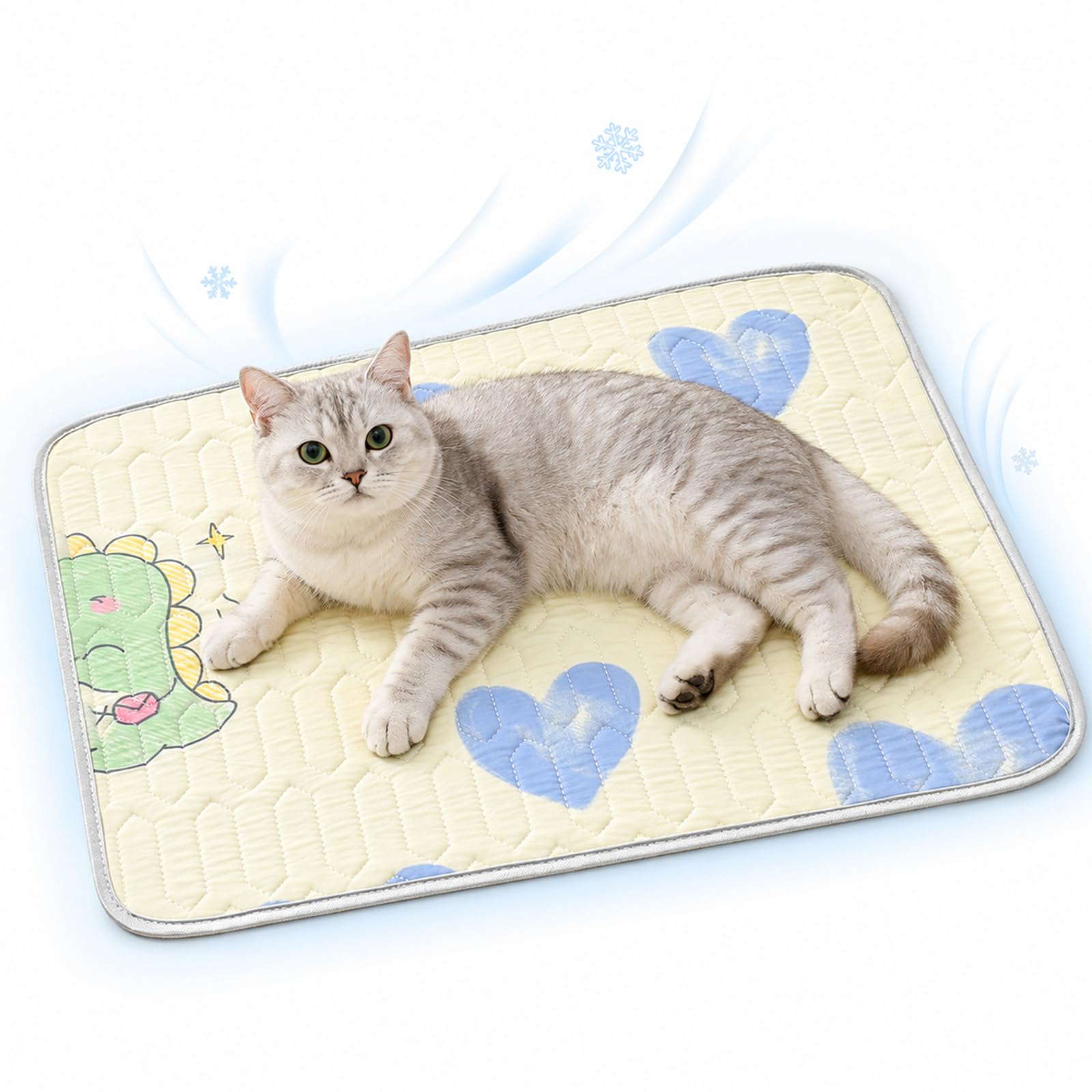 Dog Cooling Mat & Cat Cooling Mat, Ice Silk Latex Pet Pad, 50 x 40 cm
