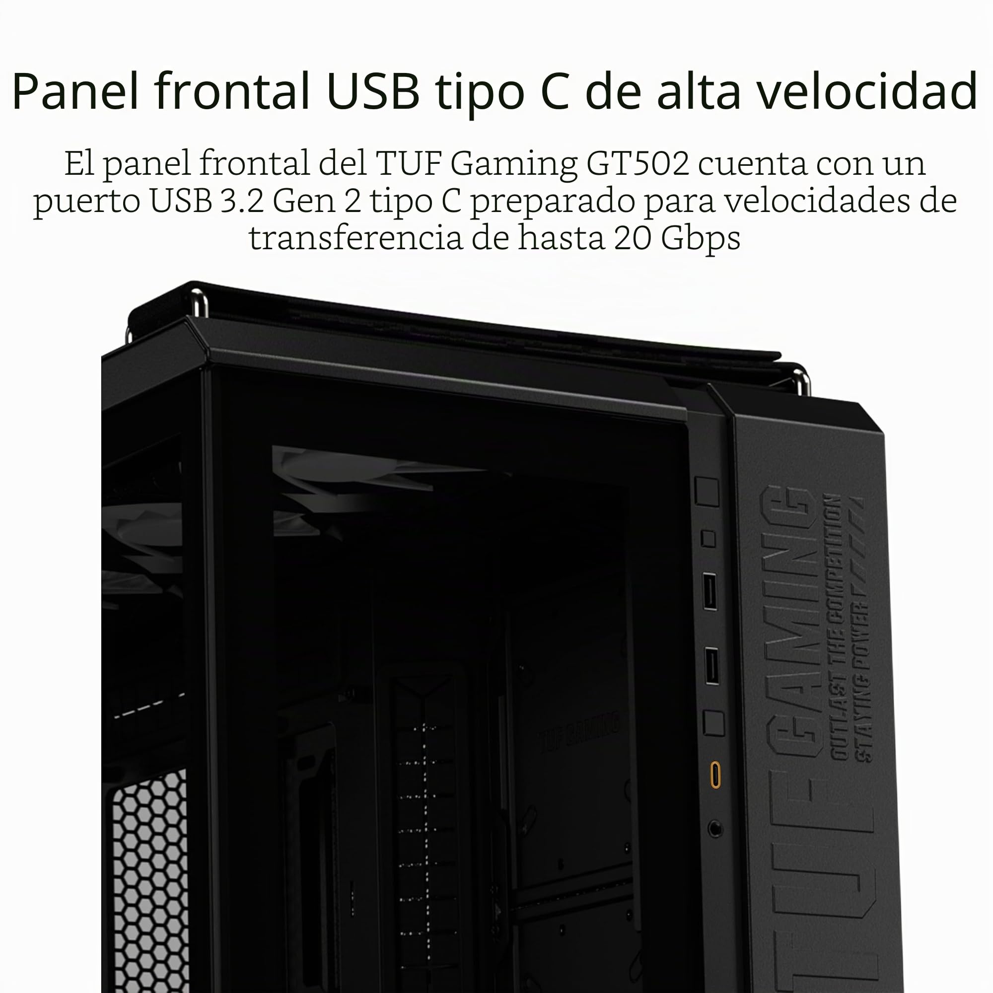 ASUS TUF Gaming GT502 Plus - Caja para PC Gaming ATX - Negra