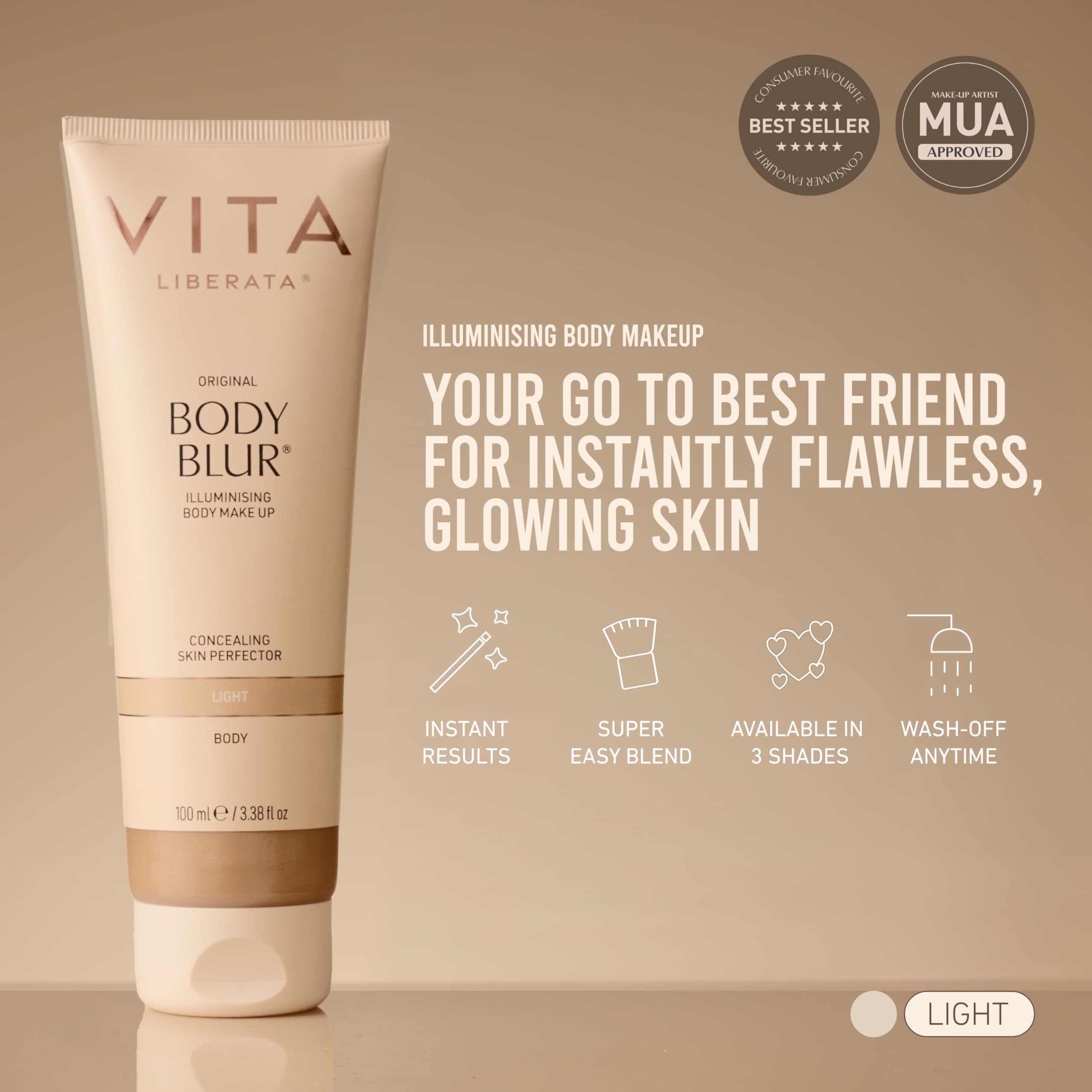 Vita Liberata Desenfoque corporal | Sombra: Luz | 100 ml | NUEVO EMBALAJE