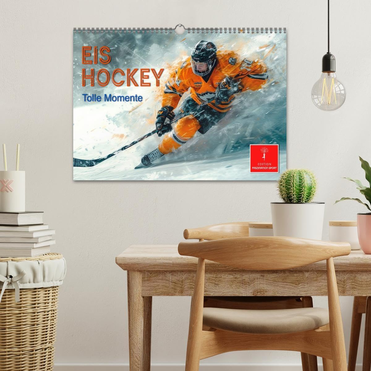 Eishockey - tolle Momente, US-Version (Wall Calendar 2026 DIN A3 Landscape), CALVENDO 12 Month Wall Calendar